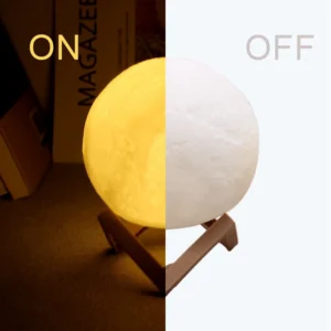 Moon Lamp LED Night Light Battery Powered With Stand Starry Lamp Bedroom Decor Night Lights Kids Gift Moon Lamp